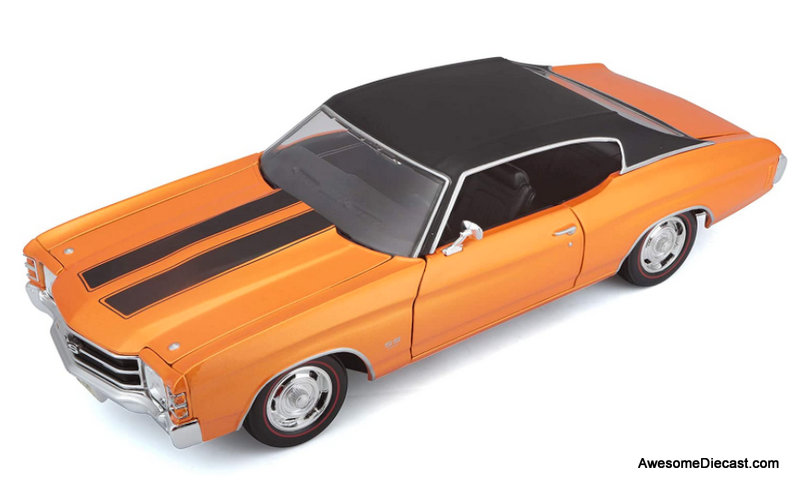 Maisto 1:18 1971 Chevrolet Chevelle SS 454 Sport Coupe, Metallic Orange