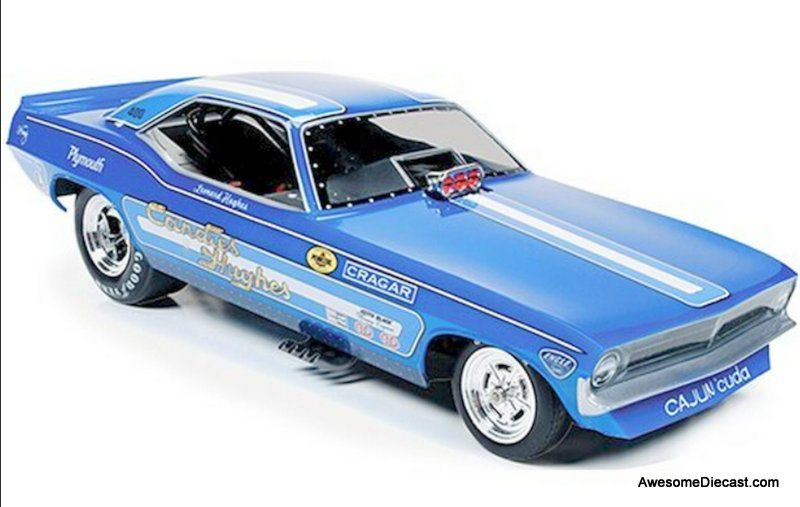 AutoWorld 1:18 1970 Plymouth Cuda Funny Car: Candies & Hughes