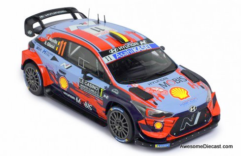 IXO 1:18 2020 Hyundai i20 Coupe WRC #11: Winning Car 2020 Monte Carlo Rally, T.Neuville/N.Gilsoul