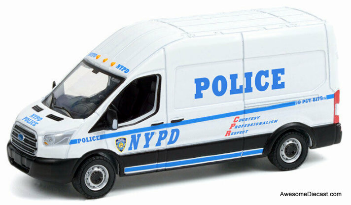 Greenlight 1:64 2015 Ford Transit High Top: New York City Police Department
