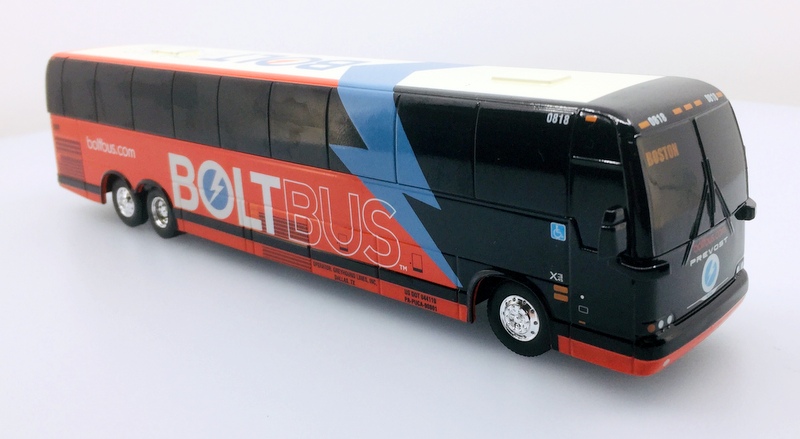 Only One!! Prevost Diecast 1:64 Prevost X3-45 Coach: Bolt Bus