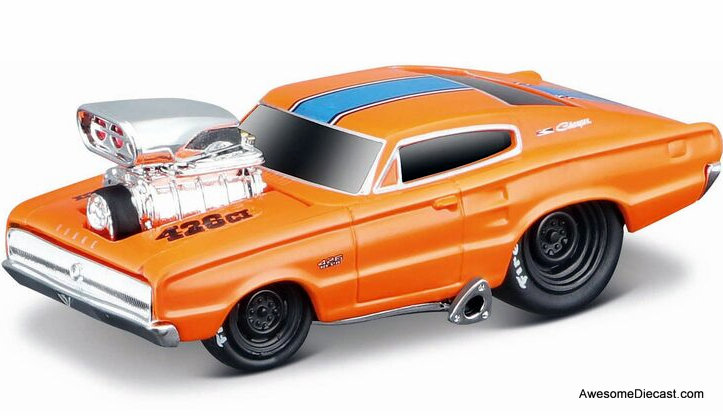 Maisto 1:64 1966 Dodge Charger R/T Muscle Machine, Orange 