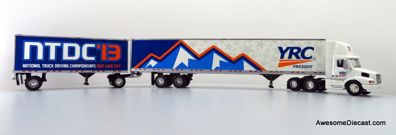Only One! PEM Tonkin Replicas 1:64 Volvo 610 Rocky Mountain Doubles w/ 48' & 28' Trailers: YRC Freights / NTDC '13