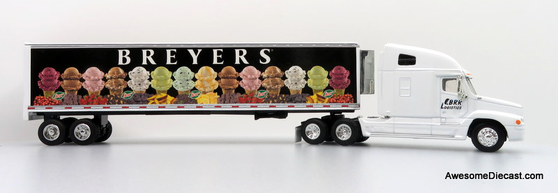 Only One! Liberty Classics 1:64 Freightliner Century w/ 53' Refrigerated Trailer: BRR Logistics / Breyers Ice Cream