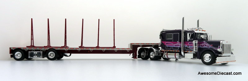 Only One! Tonkin Replicas 1:53 Peterbilt 379 Sleeper Cab w/ Stepdeck Trailer: Show Truck