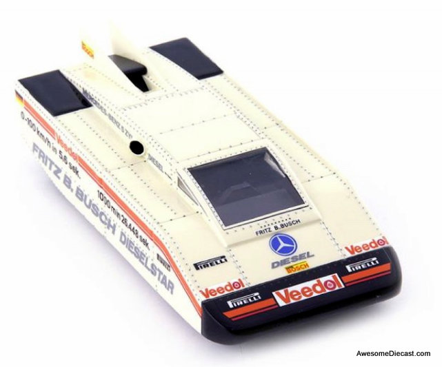 AutoCult 1:43 1975 Fritz B Busch Mercedes-Benz Diesel Speed Record Car