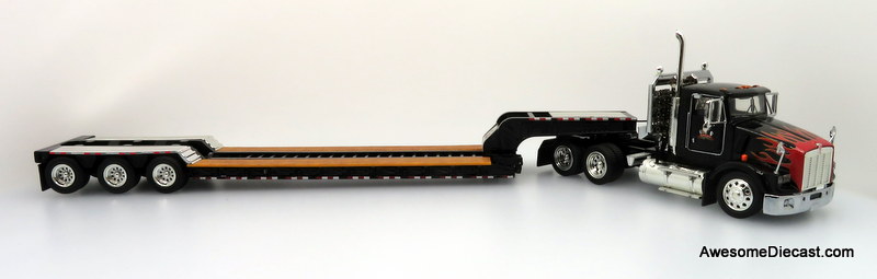 Only One! Tonkin Replicas 1:53 Kenworth T800 Day Cab w/ Lowboy Trailer: Blackjack Trucking Co