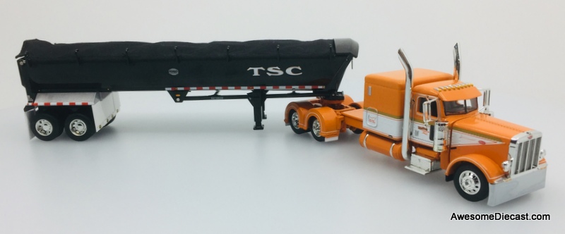 DCP by FG 1:64 Peterbilt 389 63" Flat Top Sleeper w/MAC Half Round End Dump Trailer: TSC
