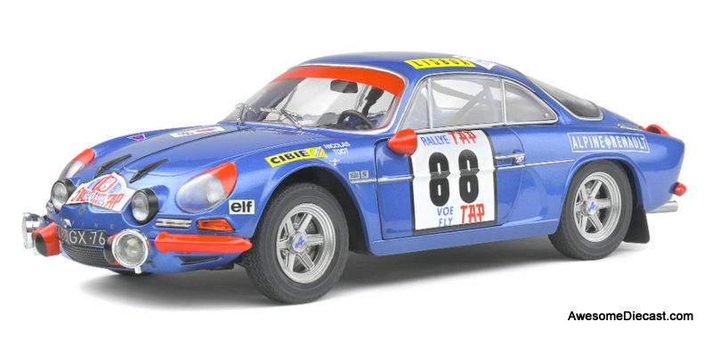 Solido 1:18 1969 Renault Alpine A110 1600S #88: Portugal Rally, J.P.Nicolas/J.Todt 