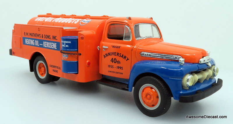 Only One! First Gear 1:34 1951 Ford F-6 Fuel Tanker: Gulf Oil / R.W. Mathews & Sons, Inc