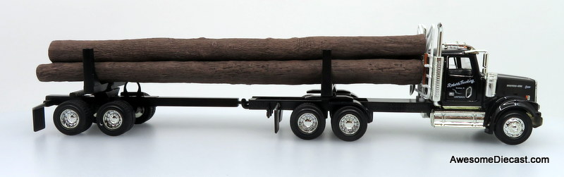 Only One! PEM Tonkin Replicas 1:64 Western Star 4900EX Day Cab w/ Logger Trailer: Roberts Trucking