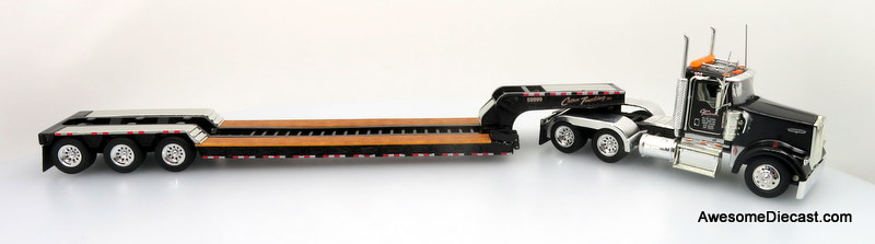 Only One! Tonkin Replicas 1:53 Kenworth W900L Day Cab w/ Lowboy Trailer: Catom Trucking Inc