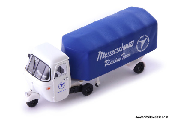 AutoCult 1:43 1961 Piaggio Ape Pentaro Renntransporter: Messerschmitt Racing