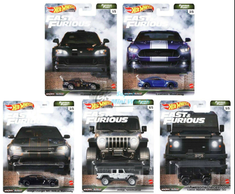 Hot Wheels 1:64 Fast & Furious Premium Set: Furious Fleet