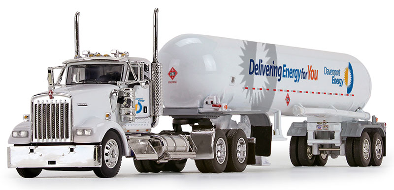 DCP by FG 1:64 Kenworth W900 Day Cab w/ Mississippi LP Trailer: Davenport Energy