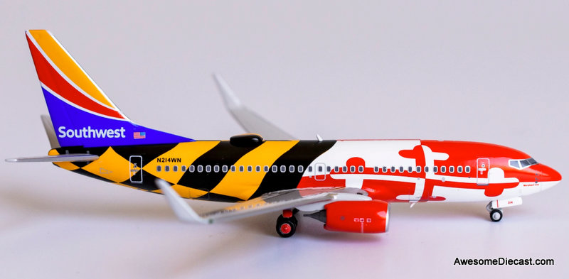 NG Models 1:400 Boeing 737-700: Southwest Airlines (Maryland One Livery  w/Heart One Tail)