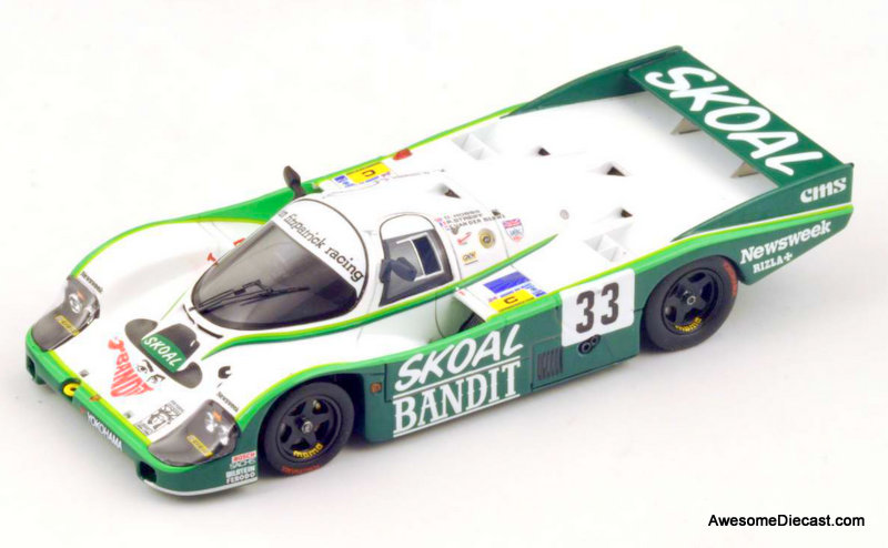 Spark 1:64 1984 Porsche 956 #33 Skoal Bandit 24 Hours Le Mans: D. Hobbs/P. Streiff/S. Van Der Merwe