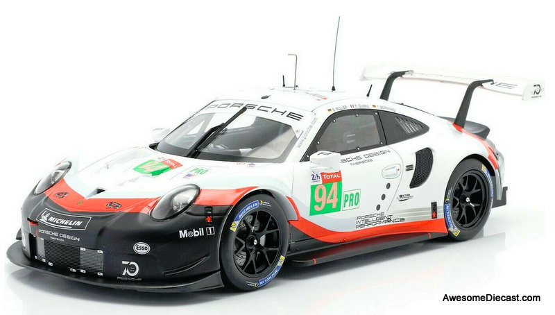 IXO 1:18 2018 Porsche 911 (991) RSR #94 Le Mans 24 Hours: R. Dumas/T. Bernhard/S. Muller