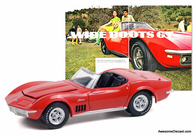 Greenlight 1:64 1969 Chevrolet Corvette Convertible Wide Boots:  Wide Boots GT