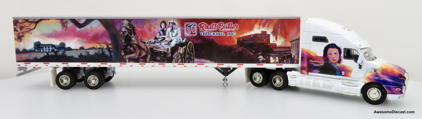 Only One! PEM Hartoy 1:64 Kenworth 2000 Sleeper Cab w/ 53' Trailer: Rhett Butler Trucking Show Truck