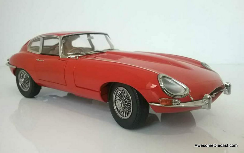 Kyosho 1:18 1961 Jaguar E-Type Coupe (RHD), Red