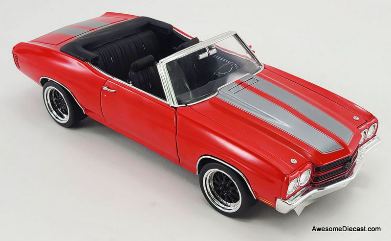 ACME 1:18 1970 Chevrolet Chevelle SS Convertible Restomod,Red