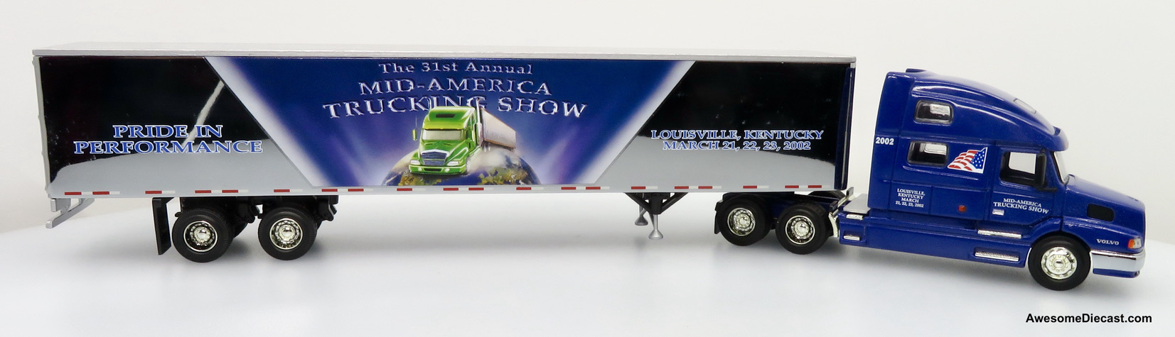 Only One! PEM Hartoy 1:64 Volvo 770 Sleeper Cab w/ 53' Chrome Trailer: Mid America Trucking Show - The 31st Annual (MATS)