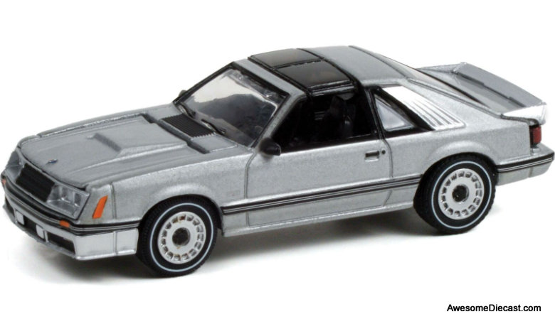 Greenlight 1:64 Muscle Series 26 1982 Ford Mustang GT, Silver Metallic