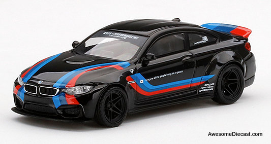 Mini GT 1:64 LB Works BMW M4, Black w/ M Stripe