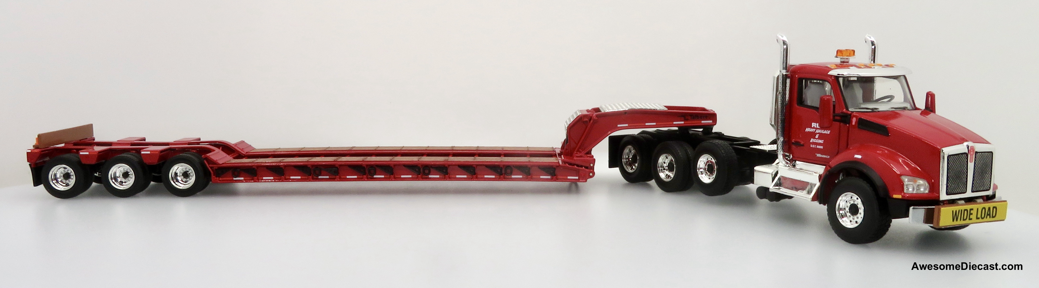 Only One! First Gear 1:50 Kenworth T880 w/ Talbert Lowboy Trailer: RLF Heavy Haulage & Rigging