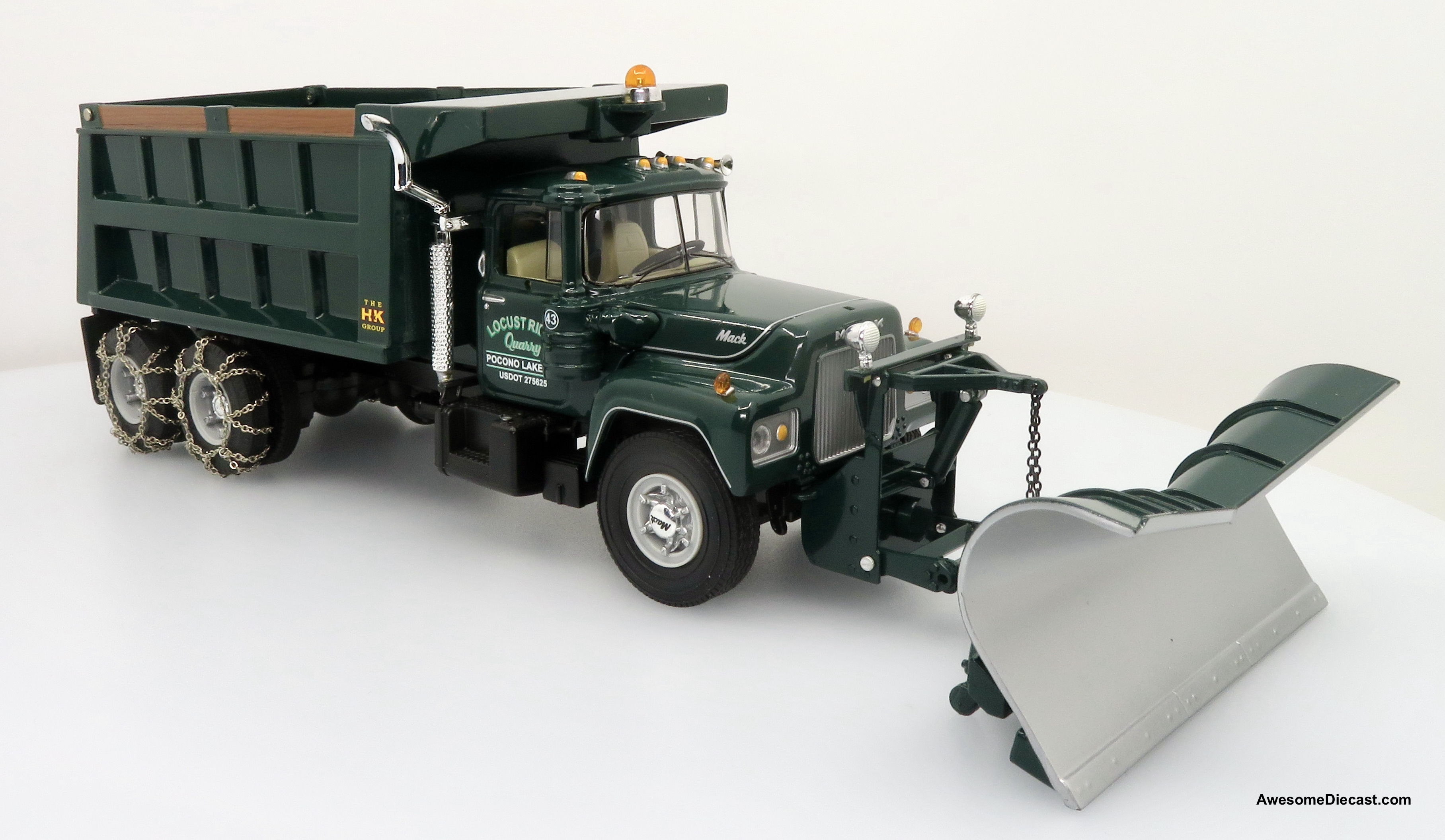 Only One! First Gear 1:34 Mack R-Model Dump Truck w/ Plow: Locust Ridge