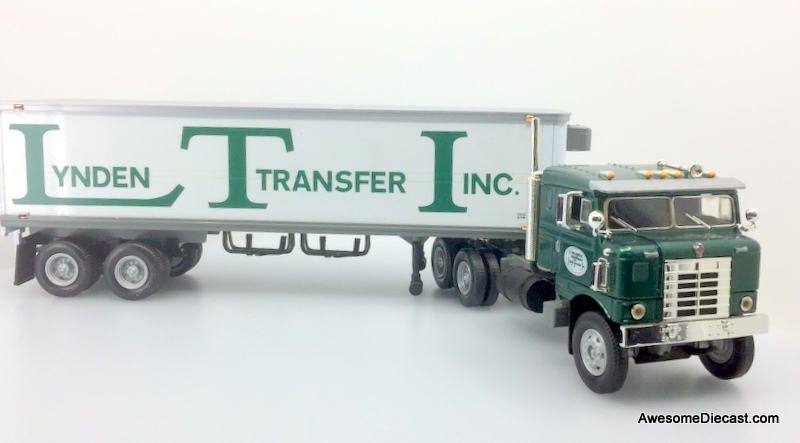 First Gear 1:34 1953 Kenworth Bull Nose COE Tractor w/35' Refrigerated Trailer: Lynden Transfer Inc