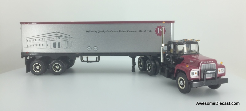 First Gear 1:34 Mack R-Model w/35' Dry Goods Trailer: First Gear