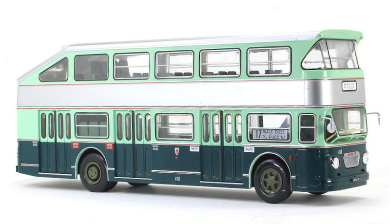 Hachette 1:43 1961 Fiat 412 Double Decker Bus: Transporto Publico Di Firenze 