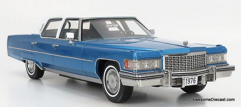 Stamp Models 1:18 1976 Cadillac Fleetwood Brougham, Crystal Blue 