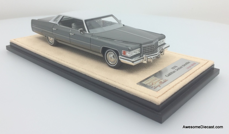Stamp Models 1:43 1976 Cadillac Sedan Deville, Georgian Silver Metallic