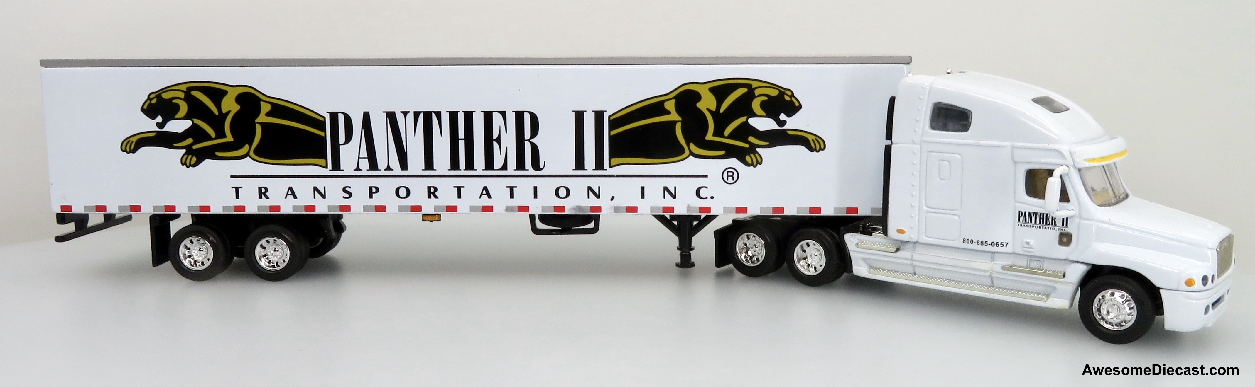 Only One! DG Productions 1:64 Freightliner Century Sleeper Cab w/ 53' Trailer: Panther II Transportation