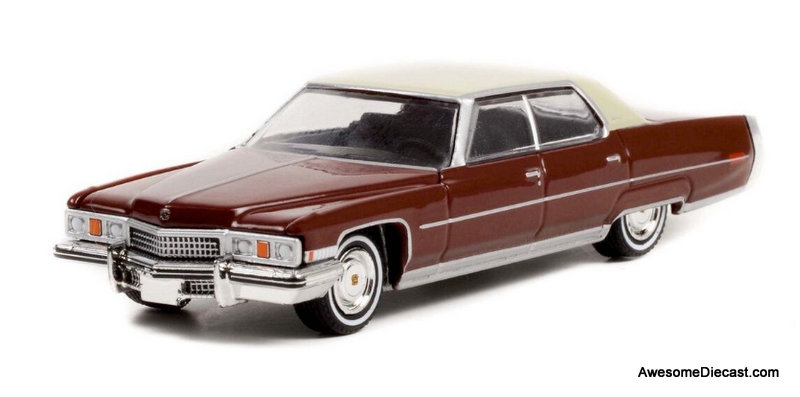 Greenlight 1:64 1973 Cadillac Sedan DeVille, Maroon: Rocky