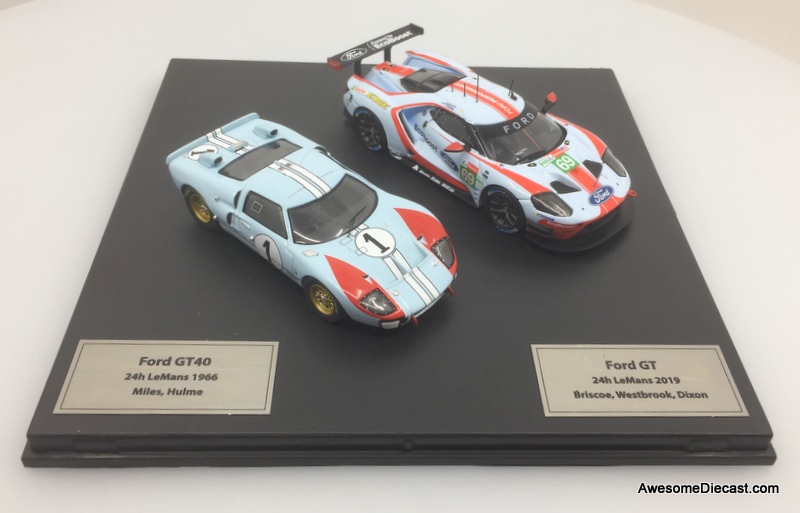 IXO 1:43 LeMans 24h Car Set: 1966 Ford GT40 #1 & 2019 Ford GT #69