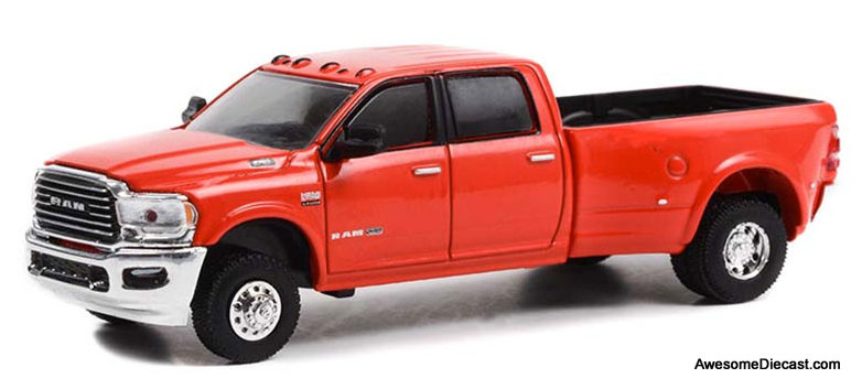 Greenlight 1:64 2021 Ram 3500 Dually Limited Longhorn Edition, Flame Red