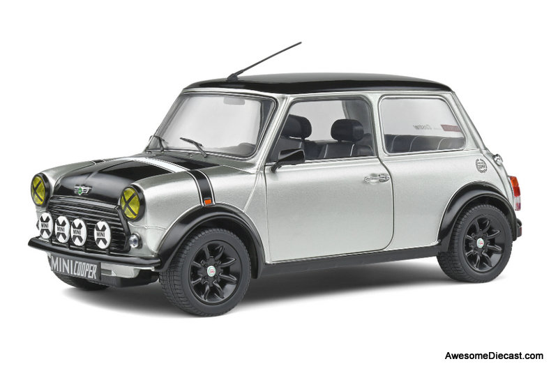 Solido 1:18 Mini Cooper Sport, Platinum Silver/Black
