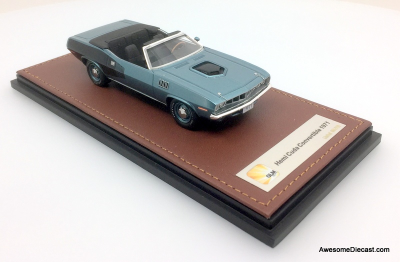 GLM 1:43 1971 Plymouth Hemi Cuda Convertible, Winchester Gray Metallic