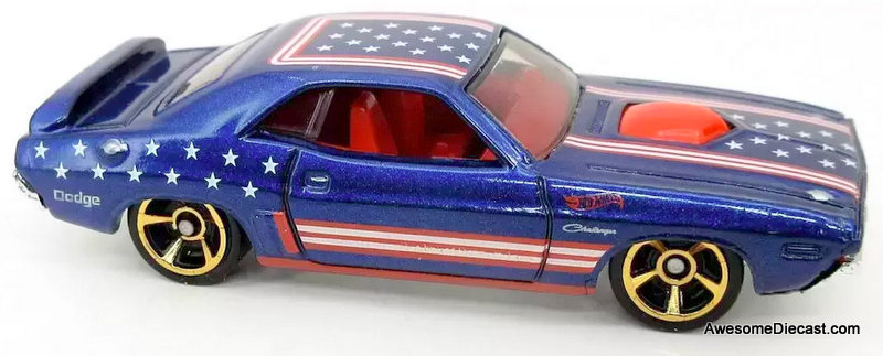 Hot Wheels 1:64 1971 Dodge Challenger: Stars & Stripes