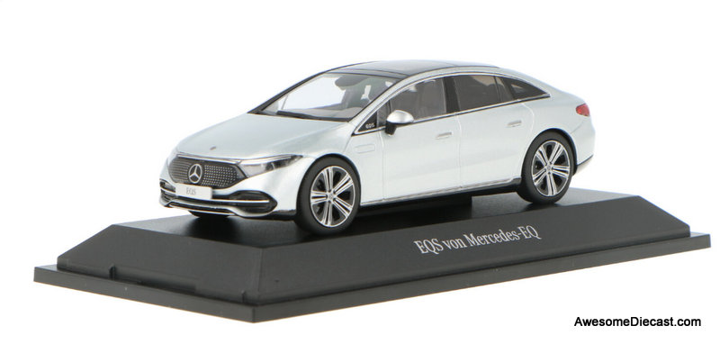 Herpa 1:43 2022 Mercedes Benz EQS, Hightec Silver
