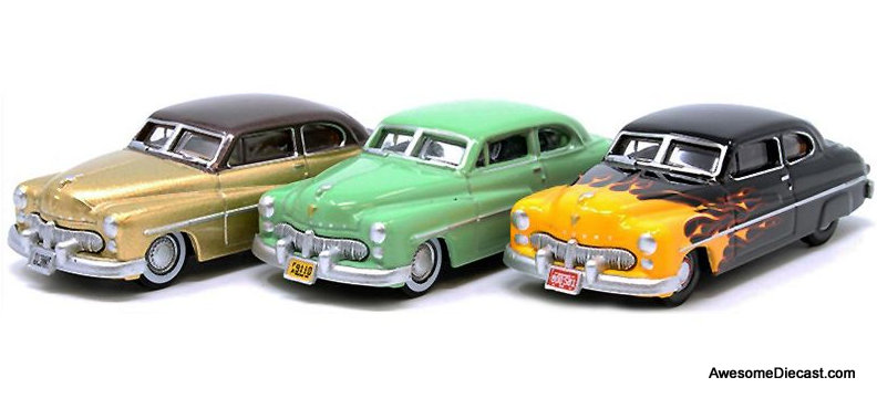 Oxford Diecast 1:87 1949 Mercury 8 Set of 3 Cars "70th Anniversary"