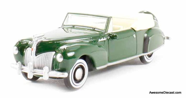 Oxford Diecast 1:87 1941 Lincoln Continental Convertible, Spode Green