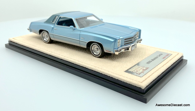 Stamp Models 1:43 1976 Chevrolet Monte Carlo, Light Blue Metallic