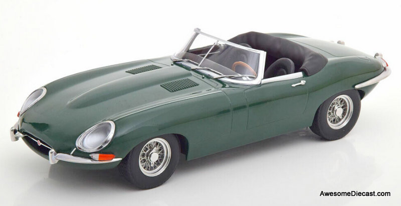 KK Scale 1:18 1961 Jaguar E-Type Convertible, Dark Green