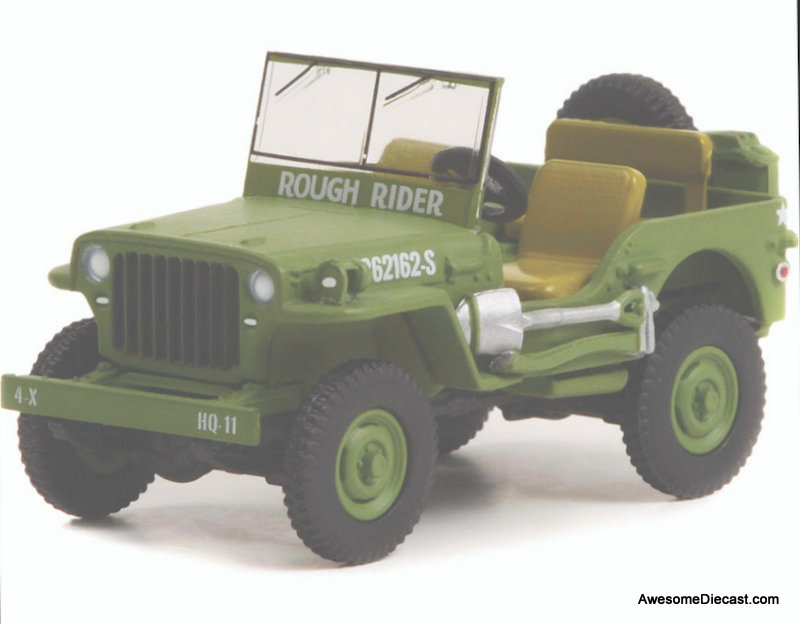 Greenlight 1:64 1942 Theodore Roosevelt, Jr's Willys MB Jeep #20362162-S - U.S. Army World War II - Rough Rider: Utah Beach, Normandy