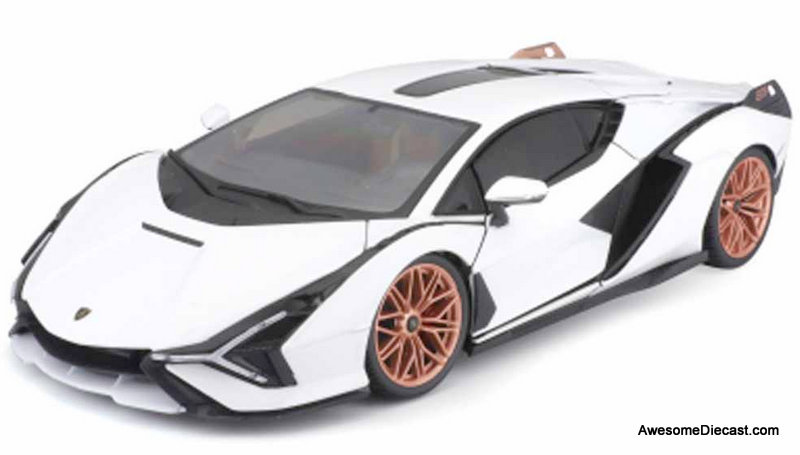 Maisto 1:18 Lamborghini Sian FKP 37, White